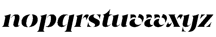 SahliaStencil BoldItalic Font LOWERCASE