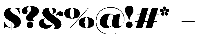 SahliaStencil ExBold Instance Font OTHER CHARS