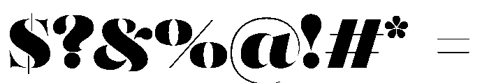 SahliaStencil ExBold Font OTHER CHARS