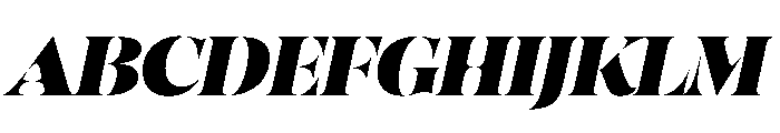 SahliaStencil ExBoldItalic Instance Font UPPERCASE