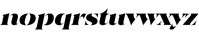 SahliaStencil ExBoldItalic Instance Font LOWERCASE