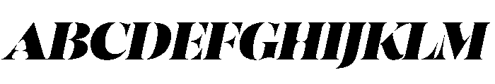 SahliaStencil ExBoldItalic Font UPPERCASE
