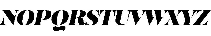 SahliaStencil ExBoldItalic Font UPPERCASE