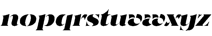 SahliaStencil ExBoldItalic Font LOWERCASE