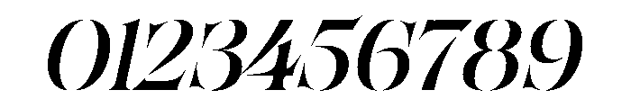 SahliaStencil Italic Instance Font OTHER CHARS
