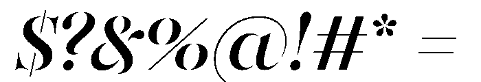 SahliaStencil Italic Instance Font OTHER CHARS
