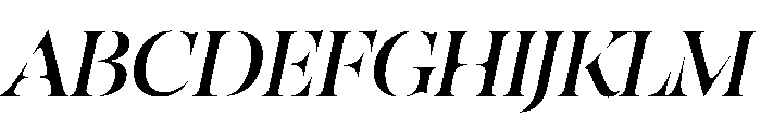 SahliaStencil Italic Instance Font UPPERCASE