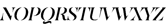 SahliaStencil Italic Instance Font UPPERCASE