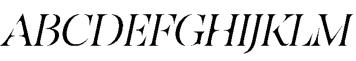 SahliaStencil LightItalic Instance Font UPPERCASE