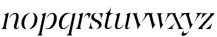 SahliaStencil LightItalic Instance Font LOWERCASE