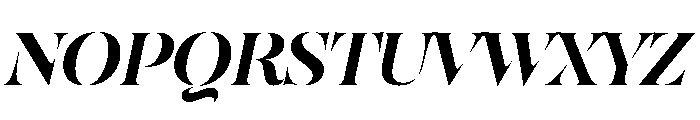 SahliaStencil SmboldItalic Instance Font UPPERCASE