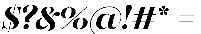 SahliaStencil SmboldItalic Font OTHER CHARS