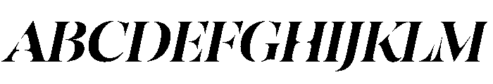 SahliaStencil SmboldItalic Font UPPERCASE