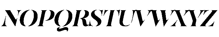 SahliaStencil SmboldItalic Font UPPERCASE