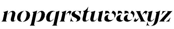SahliaStencil SmboldItalic Font LOWERCASE