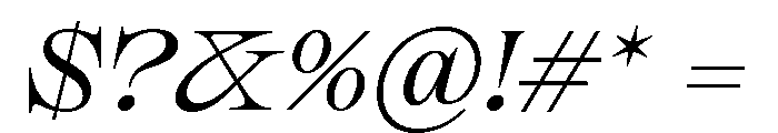 Sakral Italic Font OTHER CHARS