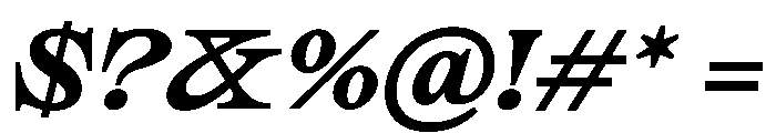 SakralText BlackItalic Font OTHER CHARS