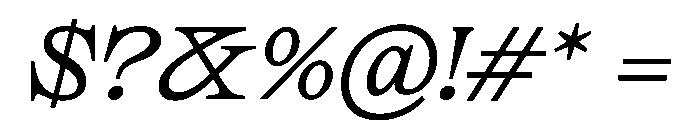 SakralText Italic Font OTHER CHARS