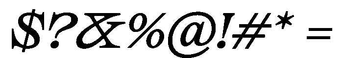 SakralText MediumItalic Font OTHER CHARS