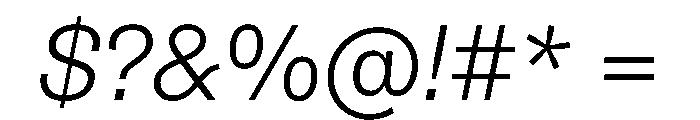 Salmanazar LightItalic Font OTHER CHARS