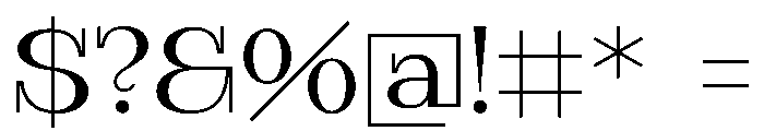 Samzara Regular Font OTHER CHARS