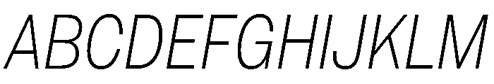 Sancy ExtralightItalic Font UPPERCASE