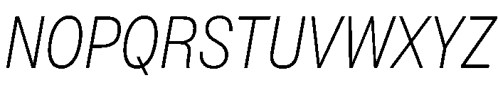 Sancy ExtralightItalic Font UPPERCASE