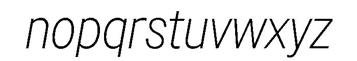Sancy ExtralightItalic Font LOWERCASE