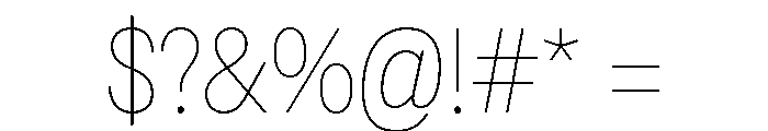 Sancy Thin Font OTHER CHARS