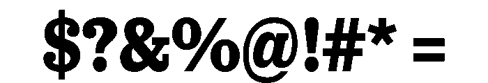 SancySlab Extrabold Font OTHER CHARS