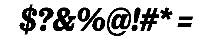 SancySlab ExtraboldItalic Font OTHER CHARS