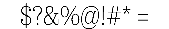SancySlab Extralight Font OTHER CHARS