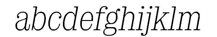 SancySlab ExtralightItalic FONT