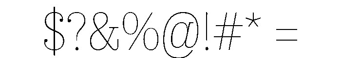 SancySlab Thin Font OTHER CHARS