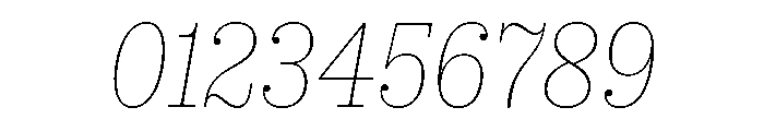 SancySlab ThinItalic Font OTHER CHARS