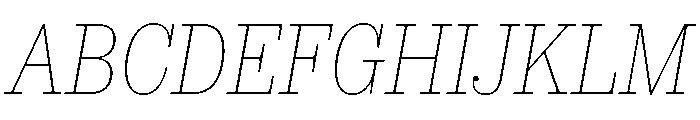 SancySlab ThinItalic Font UPPERCASE