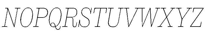 SancySlab ThinItalic Font UPPERCASE