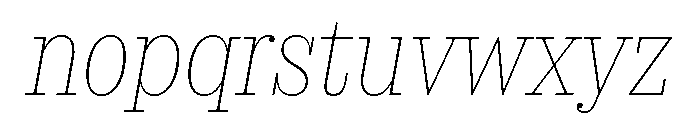 SancySlab ThinItalic Font LOWERCASE
