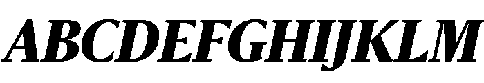 Sanomat Black Italic Font UPPERCASE