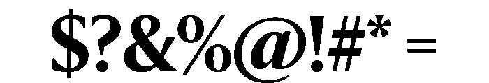 Sanomat Bold Font OTHER CHARS