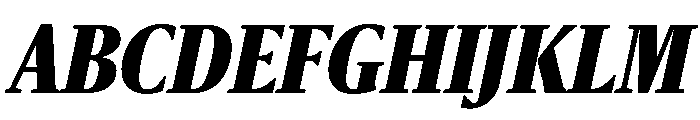 Sanomat Condensed Black Italic Font UPPERCASE