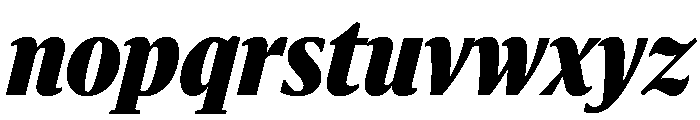 Sanomat Condensed Black Italic Font LOWERCASE