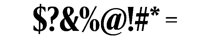 Sanomat Condensed Bold Font OTHER CHARS