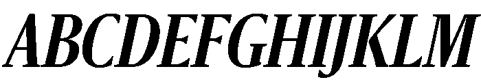 Sanomat Condensed Semibold Italic Font UPPERCASE