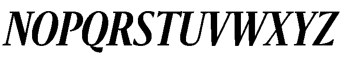 Sanomat Condensed Semibold Italic Font UPPERCASE