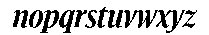 Sanomat Condensed Semibold Italic Font LOWERCASE