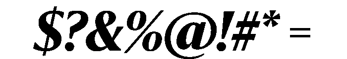 Sanomat Extrabold Italic Font OTHER CHARS