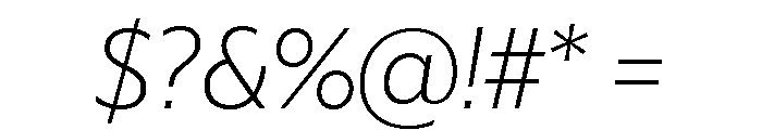 Sanomat Sans Extralight Italic Font OTHER CHARS