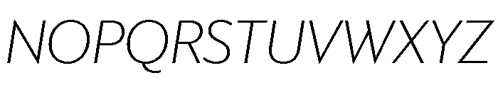 Sanomat Sans Extralight Italic Font UPPERCASE
