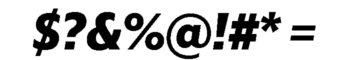 Sanomat Sans Text Extrabold Italic Font OTHER CHARS